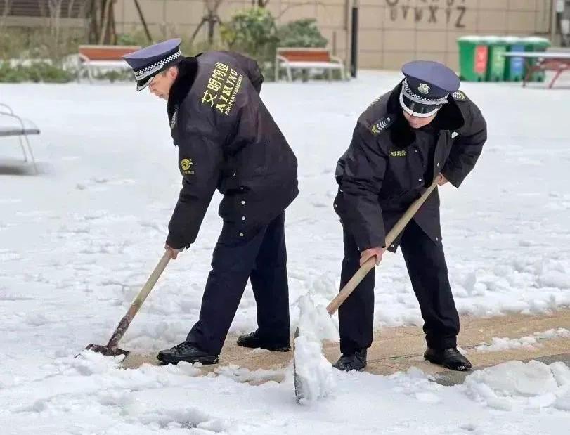 除雪保暢 物業業主齊上陣